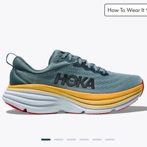 Hoka Bondi 8 Running Sneakers Blue | Men’s Size 10.5
